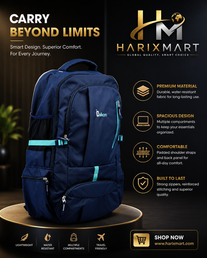 Daikon Armor 35L Black Backpack for Compatible Laptop Size 15.6. Travel, & Office Use
Regular priceRs. 1,999.00 Sale